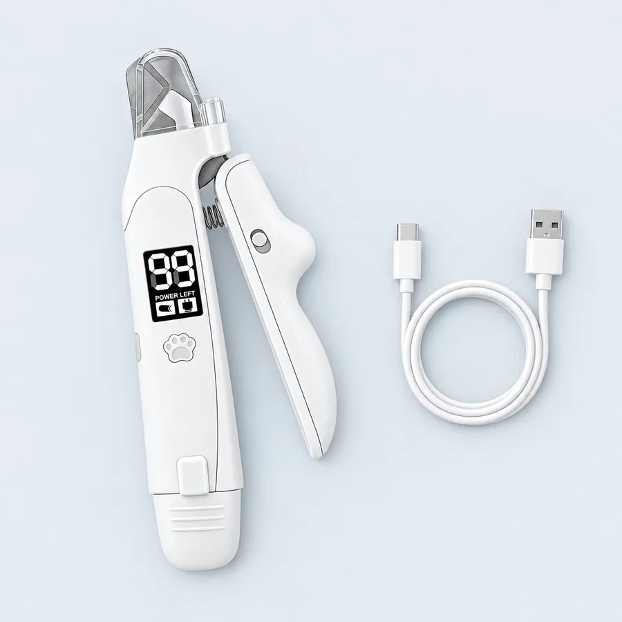 The Quicklight clipper and its USB charging cable